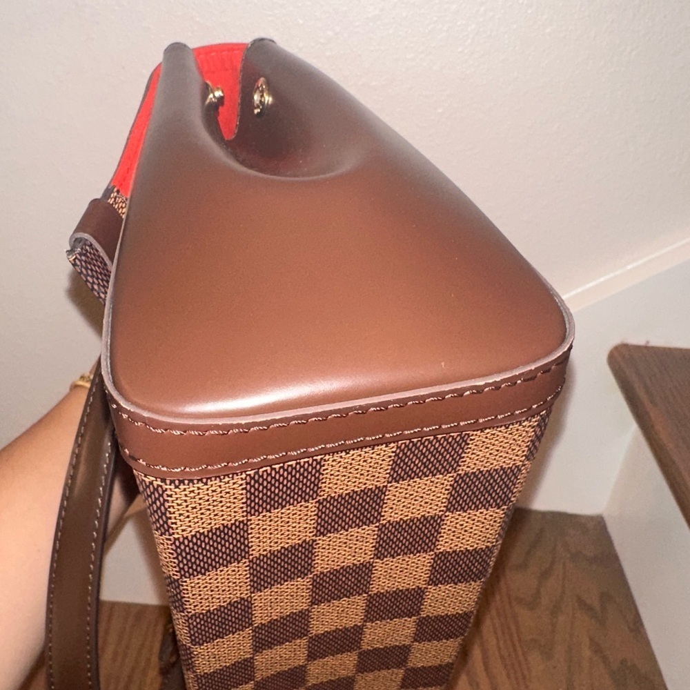 ‼️RARE❤️Louis Vuitton Damier Ebene shoulder bag studded LV handbag LV trunk bag - Picture 8 of 17